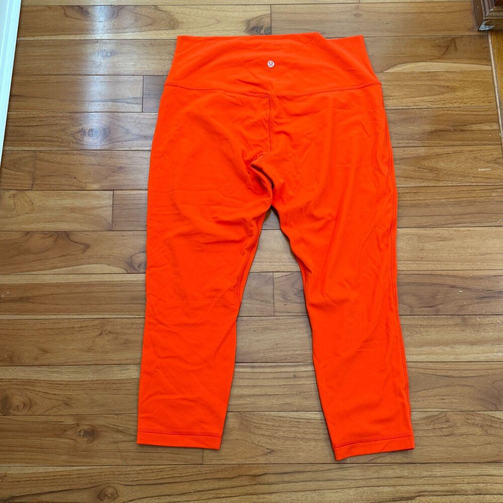 Lululemon Align High-Rise Lined Crop 23" Solar Orange Size 14 Activewear Yoga - Picture 3 of 6